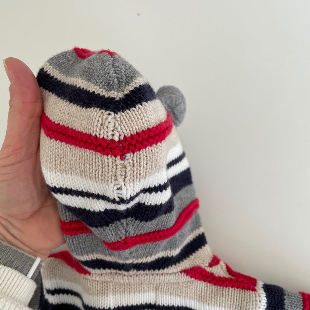 Kitestrings Bib Overalls & Sweater Cotton Animal Ear Striped Set - Picture 11 of 16